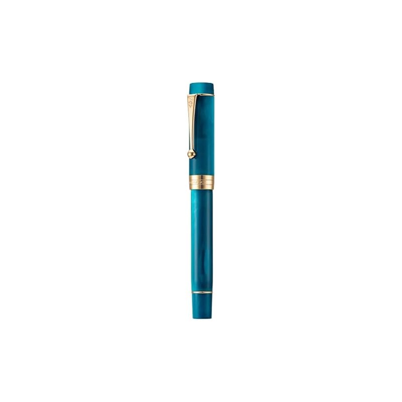 Jinhao 100 Pluma estilográfica estilo clásico azul pavo real, acrílico,