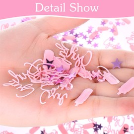 1000 Piece Baby Girl Shower Decorations - Pink Table Scatter Confetti, Sprinkles for Gender Reveal Party