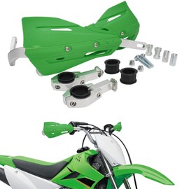 JFG RACING Dirt Bike Handguards,Motorcycle 7/8'' and 1 1/8'' Hand Guards Aluminum Universal for Dirt Pit Bike MX Motocross Supermoto Racing ATV Quad KAYO - Green