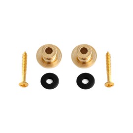 Metallor Guitar Strap Locks and Buttons End Pins with Mounting Screws and Washers for Electric Guitar Bass Acoustic Guitar Ukulele Mandolin Gold.