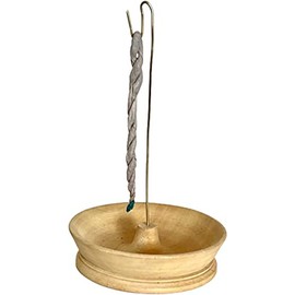 Fresh Himalayas Incense Rope Holder Burner, Wooden Incense Rope Burner Ash Catcher for Home Decor Yoga Spa Mediation Wooden Incense Burner Burn - Handmade in Nepal