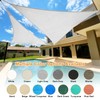 Artpuch Sun Shade Sail, 18'X18'X18' Light Grey Triangle, Curved Edged
