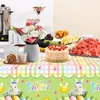 Adirasenotek 3Pcs Easter Tablecloths,Easter Bunny 87" Lx51 W Rectangular Plastic