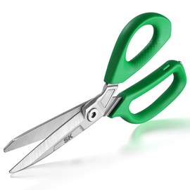 SK 9" Heavy Duty Scissors, All Purpose Shears, Premium CR-V Steel Construction, One Piece Drop Forged Blades, Ergonomic Handle for Comfortable Grip