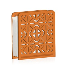 SUPERDANT Geometric Wooden Napkin Holder for Tables Geometry Serviette Holder 3D Hollow Carving Napkin Dispenser Tissue for Kitchen Dining Table Countertop Outdoor Decoration 13.5x12x6CM