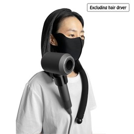 DAWAZ pet Grooming Dog Hair Dryer Water Blowing Machine Neck Hanging Bracket Universal Adjustment Free Your Hands (D3), BLACK