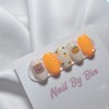 [Handmade Nail Tips] Hallabong Gomdol Nails - Short Oval /