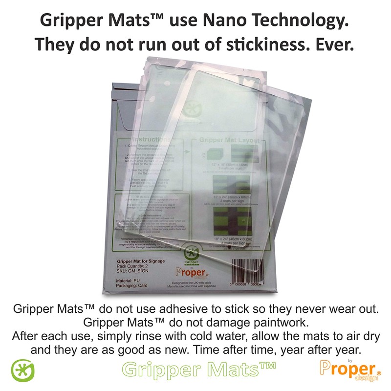 Proper Design Gripper Mats™ - Magnetic Sign Grippers for Aluminum