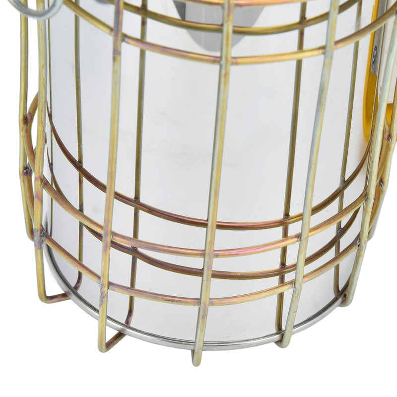 Pointed Beehive Smoker with Heat Protection Board Stainless Steel Bee