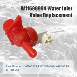 Qiqimingxin W11688994 W11486360 Water Inlet Valve Replacement Fit for Whirlp Fit for Maytag Fit for Amana Fit for Inglis Washer MHW5630HC2 MHW5630HC0 Replace WI036928 W11316255