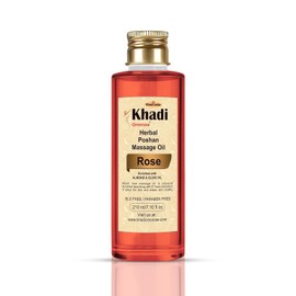 Generic K'hadi Omoros'e Premium and Organic Rose Massage Oil (Enriched with Almond Oil,Olive Oil, Jojoba Oil, Sesame Oil and Vitamin E)-210ml