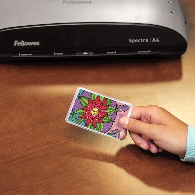 Fellowes Capture 54x86mm 125 Micron Glossy Laminating Pouches (Pack of