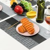 Leetaltree Grey with White Striped Placemats Set of 4 -