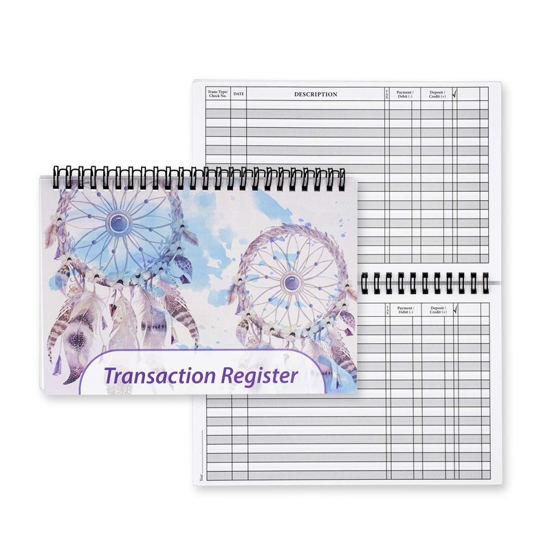 Top Spiral Bound Dream Catcher Checkbook/Transaction Register