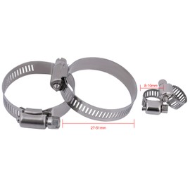 2878 Radiator 8MM-10MM 30MM-50MM Hose Clamp - Compatible with 2010-2011 for Volvo XC60 2003-2014 for Volvo XC90 Aluminum Radiators replace 2878