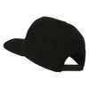 e4Hats.com Lion Scroll Embroidered Flat Bill Cap - Black OSFM