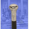 Classic Canes Chrome Knob Formal Cane. Black Hardwood Shaft.92cm.
