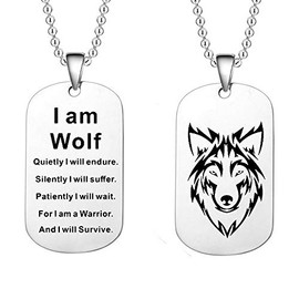 Wolf Pendant Necklace for Women, Gift Idea for Wolf Lovers, Silver