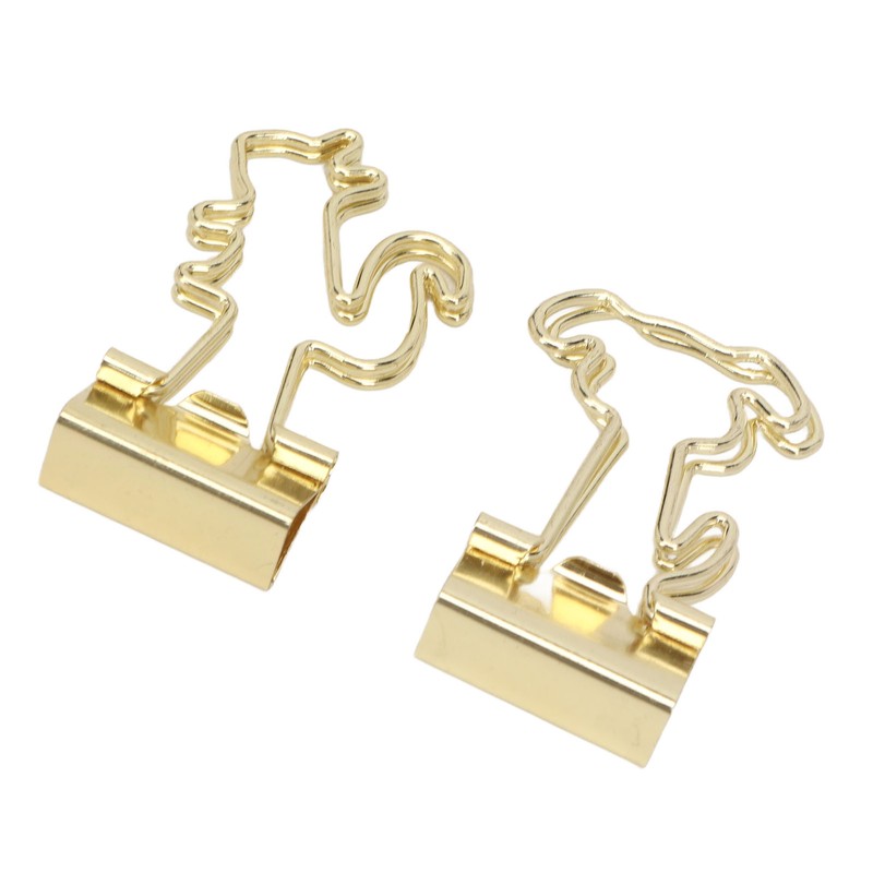 100Pcs Binder Clips Cute Animal Shaped Handle Sturdy Metal Multi