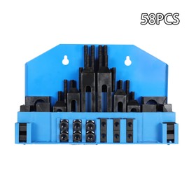 58 Pcs Pro-Series 1/2" T-Slot 3/8"-16 Stud Clamping Kit Fit for Bridgeport Mill