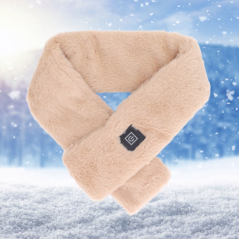 Heated Scarf Relieve Neck Pressure Keep Warm USB Rechargeable Soft