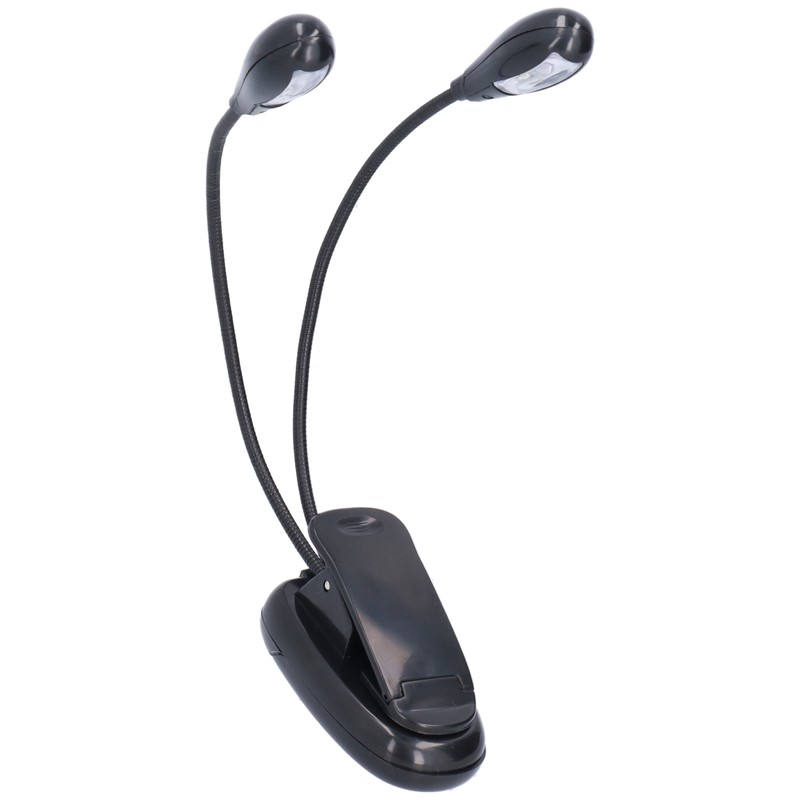 LED Book Light Eye Protecting 360° Rotatable White Light Double