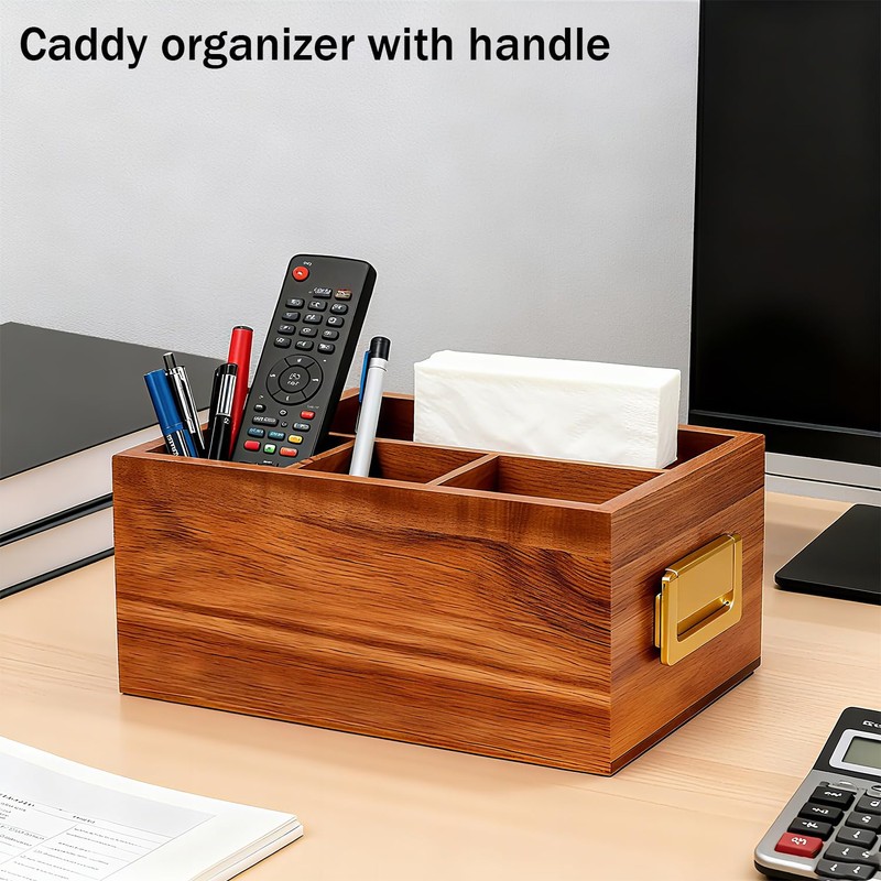 Arflo Acacia Silverware Holder for Party with Handle - Paper