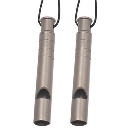 WANYI Pack of 2 whistle, loud emergency titanium whistle, emergency whistle, signal whistle, loud outdoor emergency whistle, rescue whistle, survival whistle, referee whistle with key ring
