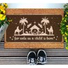 SILYHEART for Unto Us A Child is Born Coir Doormat
