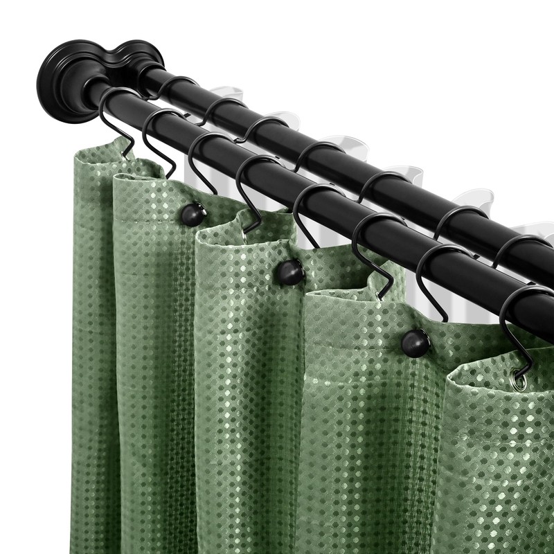 Utopia Alley Adjustable 72-Inch Double Shower Curtain Tension Rods -