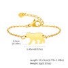 Rockyu Allure Kids Bracelet, Cute Animal Design, Gold, Bear Stainless