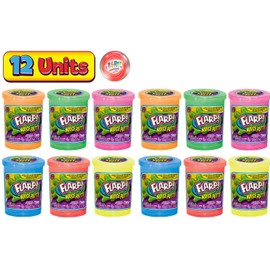 JA-RU Flarp Noise Putty Scented (12 Pack Assorted) Squishy Sensory Toys for Easter, ADHD Autism Stress Toy, Great Party Favors Fidget for Kids and Adults Boys & Girls. Plus 1 Bouncy Ball 10041-12p