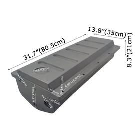 EQCOTWEA 10 Gallon RV Trailer Holding Tank Black Waste Black Water Holding Tank for Campers, Trailers, and RVs