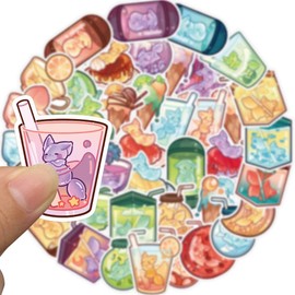 Animal Bottles Stickers for Laptop(40 Pcs),Gift for Kids Teens Adults Girl,Bottle Waterproof Stickers for Water Bottle,Vinyl Stickers for Scrapbook,Journal,Dairy,Skateboard