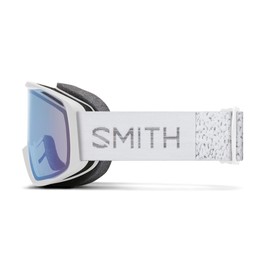SMITH Rally Goggles with Carbonic-x Lens – Performance Snowsports Goggles for Skiing & Snowboarding – For Men & Women – White Chunky Knit + Blue Sensor Mirror Lens