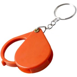 10X Magnifying Glass, Keychain Magnifier, Orange, Portable, for Small Objects and Visual Impairment
