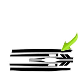 Side Fender Hash Mark Racing Stripes – Fits 2024–2025 Dodge Charger EV Scat Pack Daytona Base Models – High Performance Vinyl – Durable 3 mil Material – Charger Decals – Made in USA (Gloss Black)