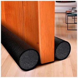 Guardapolvo para Puerta | Protector contra Insectos, Polvo y Ruido | Tope de Puerta Sellador | Atrapa Polvo para Puerta | Cubrepolvo para Puertas (Negro)