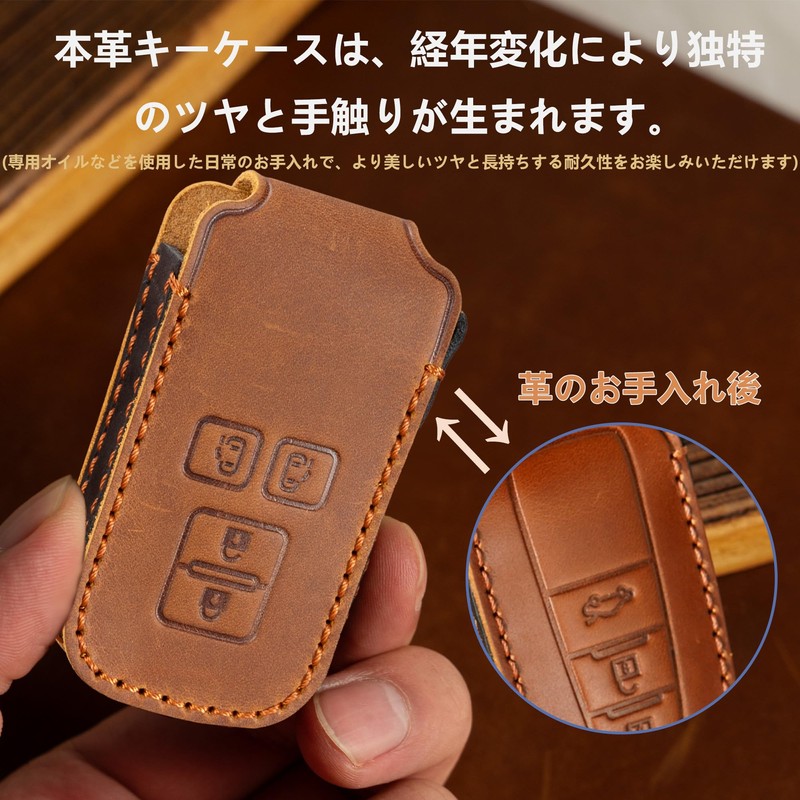 トヨタ車用 スライドドア キーケース 本革製 スライドドア 80系ヴォクシー 80系ノア ハリアー60系 キーカバー ヴェルファイア30系