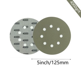 30pcs Sandpapers 8 Hole 5 inch Sanding Discs Hook and Loop 4000 Grits Wet Dry Sandpaper for Random Orbital Sander Automotive Metal Sanding Polishing