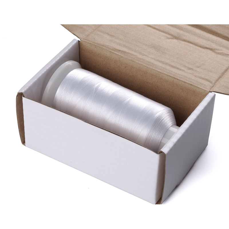 Simthreads 60WT (75D/2) Polyester Embroidery Machine Thread White Color for