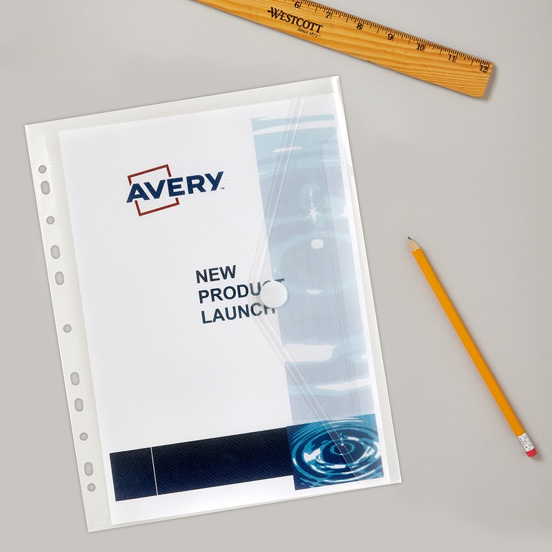 Avery Clear Plastic Binder Wallet with Filing Strip (47900)