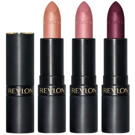 Lipstick Set by Revlon, Super Lustrous 3 Piece Gift Set, High Impact, Matte Finish in Nude Pink & Berry, Pack of 3