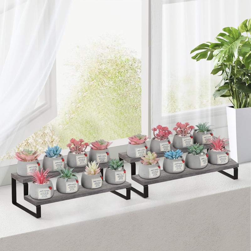 YINMIT Wooden Display Riser Stand, Tiered Perfume and Cologne Organizer