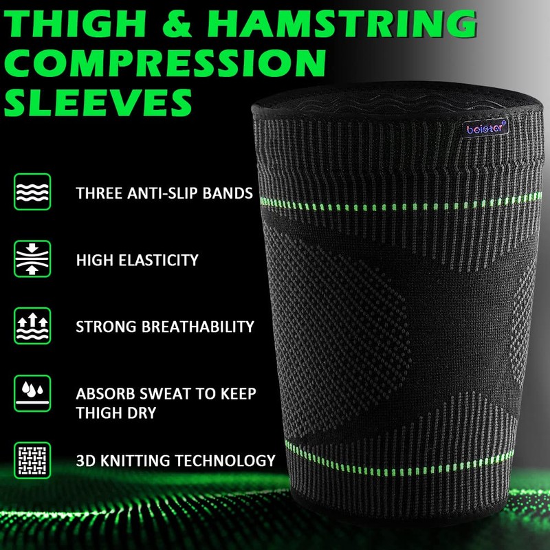 beister Thigh Brace Thigh Compression Stabiliser Non-Slip Thigh Compression Bandage