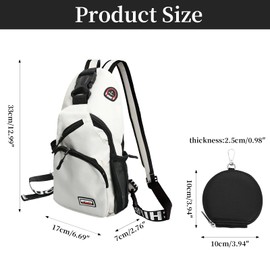 Multifunctional Sling Bag for Women & Men – Waterproof Cross body Bag, Lightweight Small Rucksack with Large Capacity and Small Coin Purse – Ideal for Travel, Hiking, and Daily Use