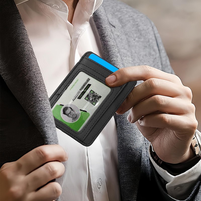 AfitLulu RFID Blocking Card Holder Wallet, Slim Minimal Credit Card
