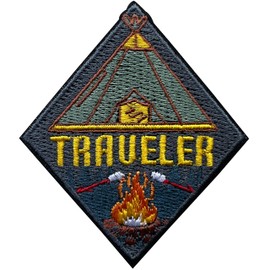 LEMILLE - Parche para viajero, tamaño de 3 pulgadas, parches para coser y acampar, parches de tela para ropa, jeans, mochilas, sombreros, parches para planchar para ropa, regalos para amantes de los