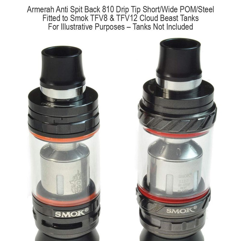 Armerah Anti Spit Back 810 Drip Tip eCig Mouthpiece Short/Wide