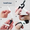 PZOZ (10 pcs) Reusable Cable Ties, Elastic Silicone Cord Organizer
